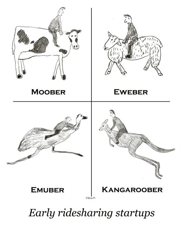 Early rideshare startups